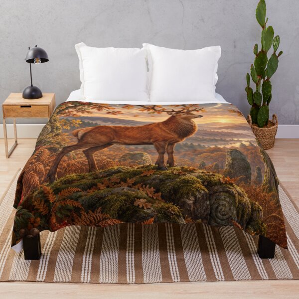 Item preview, The Sacred Celtic Stag – Autumn Forest & Ancient Pagan Magic designed and sold by thewandswant.