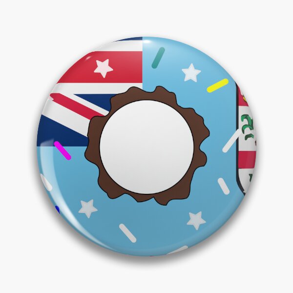Item preview, Fiji Flag Donut – Colorful Sprinkles Country Pride designed and sold by TheIconSmith.
