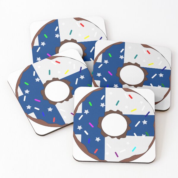 Item preview, Finland Flag Donut – Colorful Sprinkles Country Pride designed and sold by TheIconSmith.
