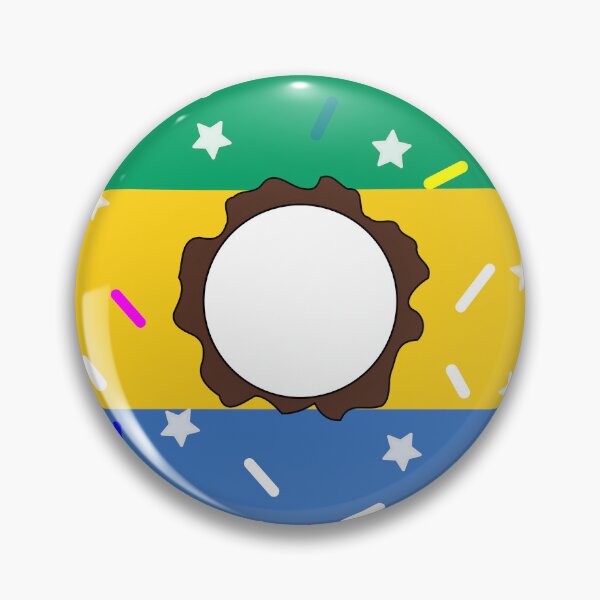 Item preview, Gabon Flag Donut – Colorful Sprinkles Country Pride designed and sold by TheIconSmith.