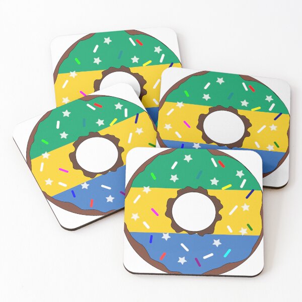 Item preview, Gabon Flag Donut – Colorful Sprinkles Country Pride designed and sold by TheIconSmith.