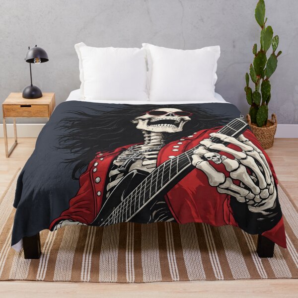 Item preview, Guitarist Skeleton designed and sold by CreepyCornerArt.