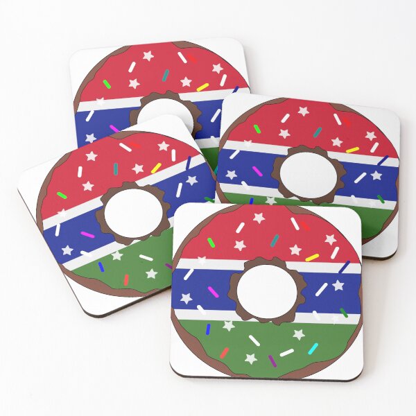 Item preview, Gambia Flag Donut – Colorful Sprinkles Country Pride designed and sold by TheIconSmith.