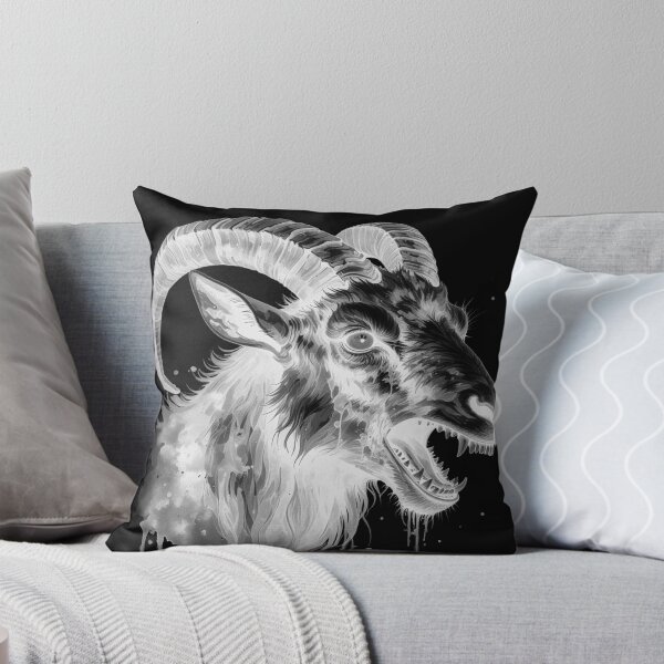Item preview, Goat's head, side view, negative effect white designed and sold by LiskoDesign.