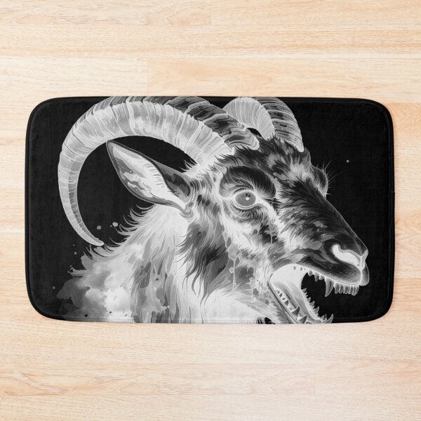 Item preview, Goat's head, side view, negative effect white designed and sold by LiskoDesign.