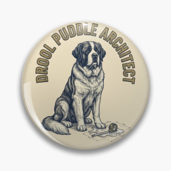 Item preview, Drool Puddle Architect Funny Gross Dog Saint Bernard  designed and sold by FurRealStudioCo.