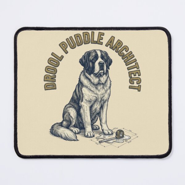 Item preview, Drool Puddle Architect Funny Gross Dog Saint Bernard  designed and sold by FurRealStudioCo.