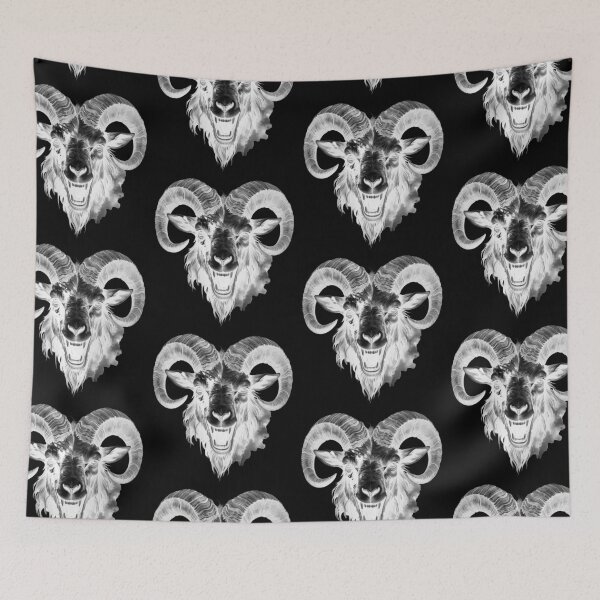 Item preview, Goat's head, negative photo effect white designed and sold by LiskoDesign.