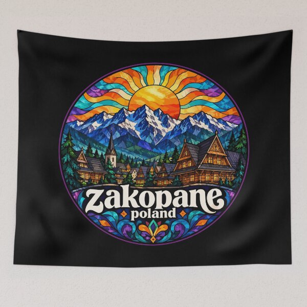 Item preview, Zakopane Poland Travel Stained Glass Art designed and sold by TomFrontierArt.