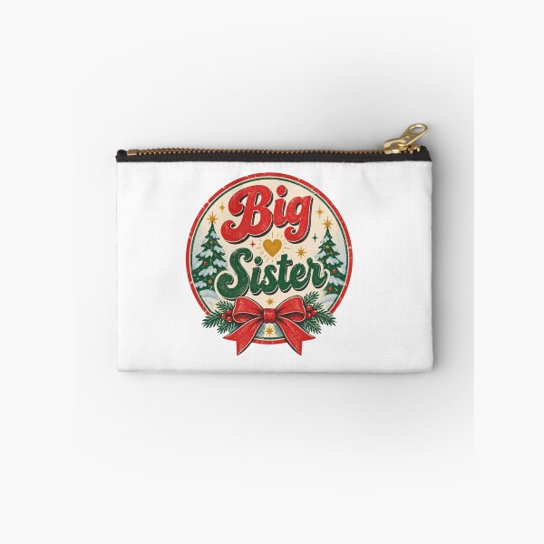 Item preview, Big Sister Vintage Christmas Badge with Bow designed and sold by Watercolorsart.