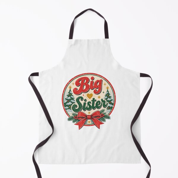Item preview, Big Sister Vintage Christmas Badge with Bow designed and sold by Watercolorsart.