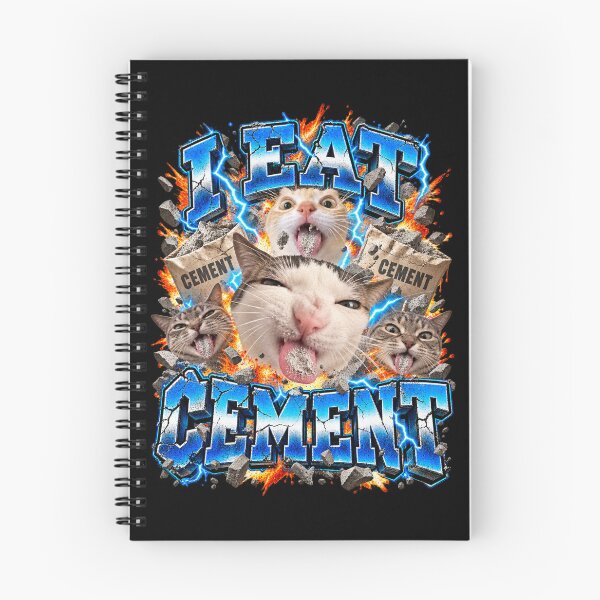 Item preview, I Eat Cement Funny Cats Meme Explosive Chaos Scene designed and sold by dianadouri.
