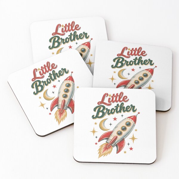 Item preview, Little Brother Vintage Rocket and Stars designed and sold by Watercolorsart.