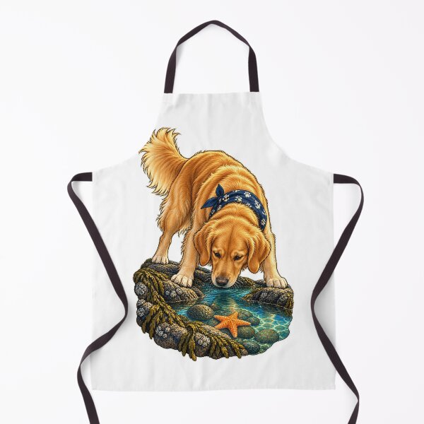 Item preview, Golden Retriever Tidepool Explorer designed and sold by PlanetPiperArt.