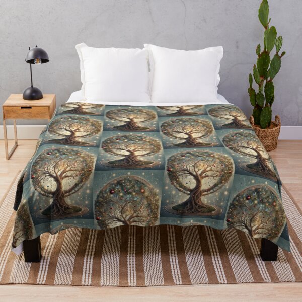 Item preview, Vintage Celestial Christmas Mandala Tree of Life Art designed and sold by pinkal.