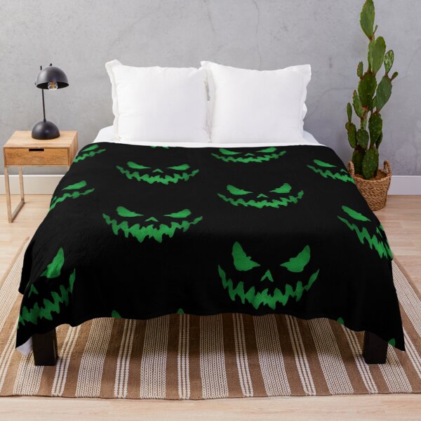 Item preview, Scary Glow Green Jack O Lantern Face – Creepy Evil Pumpkin Smile Horror Halloween Costume designed and sold by FestivityFinds.