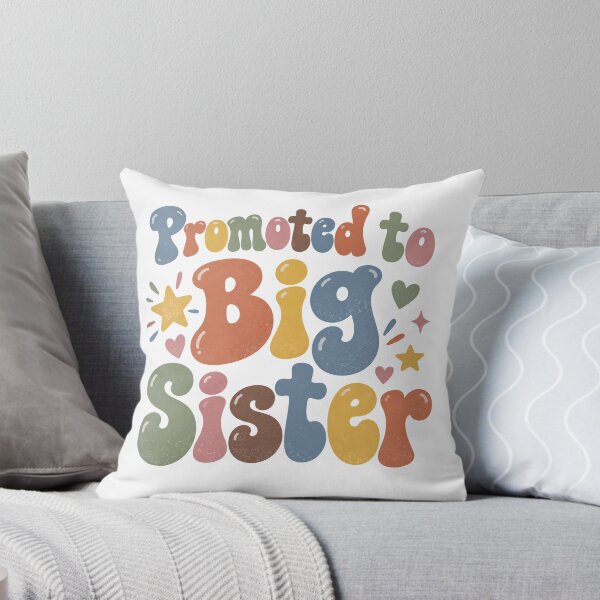 Item preview, Promoted to Big Sister Retro Letters designed and sold by Watercolorsart.