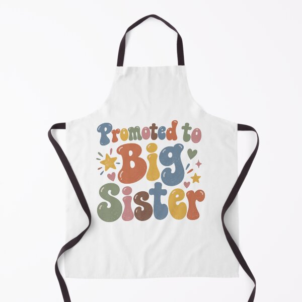 Item preview, Promoted to Big Sister Retro Letters designed and sold by Watercolorsart.