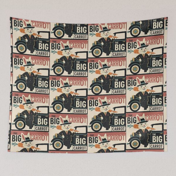 Item preview, The Big Carrot Mobster Bunny | Funny Vintage Mafia Rabbit Art designed and sold by Dogandesighn.