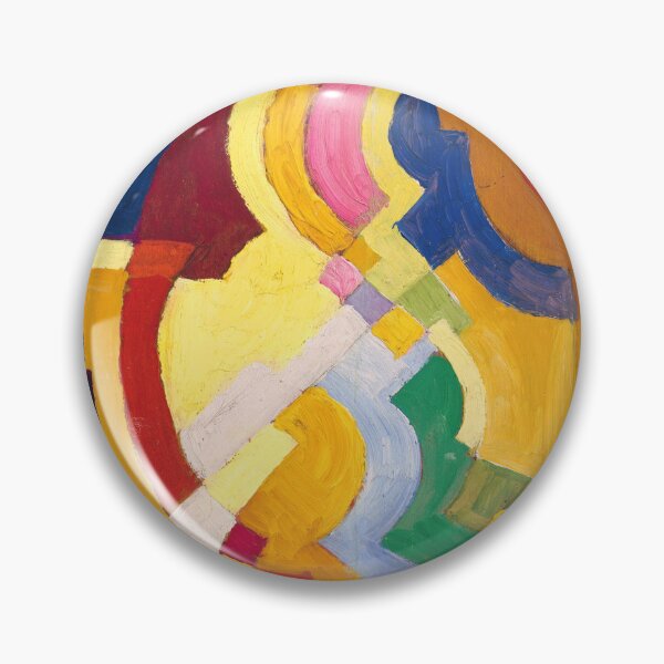Artikelvorschau, Farbige Formen III (also known as Colored Forms III) rhythmic colored ribbons abstract painting by German Expressionist artist August Macke entworfen und verkauft von Jéanpaul Ferro.