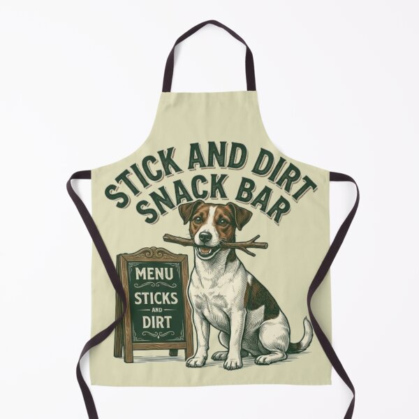Item preview, Stick and Dirt Snack Bar Funny Gross Dog Jack Russell designed and sold by FurRealStudioCo.