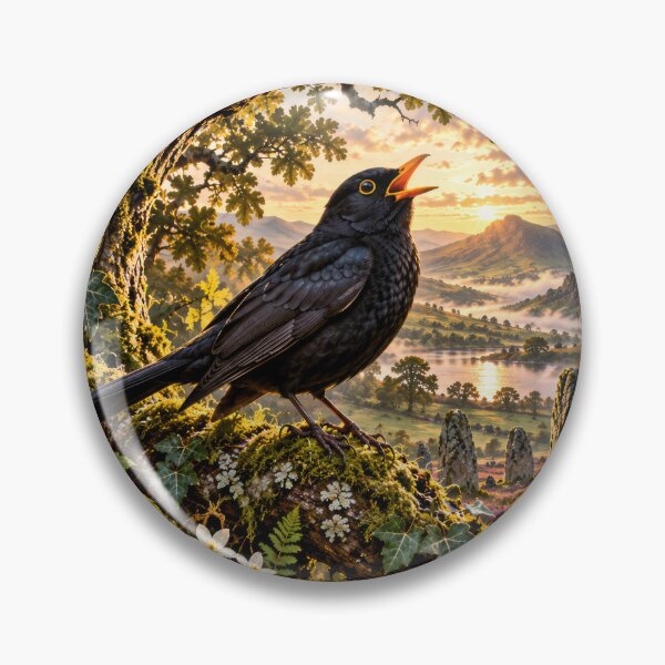 Item preview, The Celtic Blackbird – Enchanted Woodland & Ancient Folklore Art designed and sold by thewandswant.