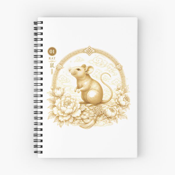 Item preview, Year of the Rat Chinese Zodiac Gold Art Luxury Asian Zodiac designed and sold by Soluna Studio.