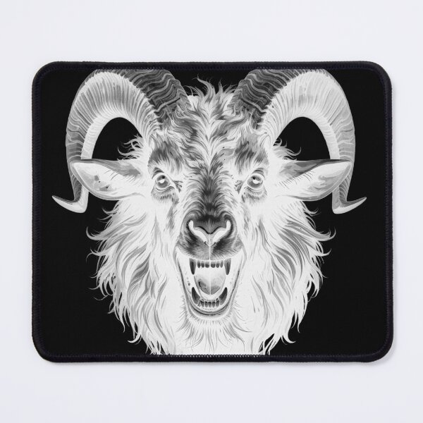 Item preview, billy goat, negative photo effect white designed and sold by LiskoDesign.