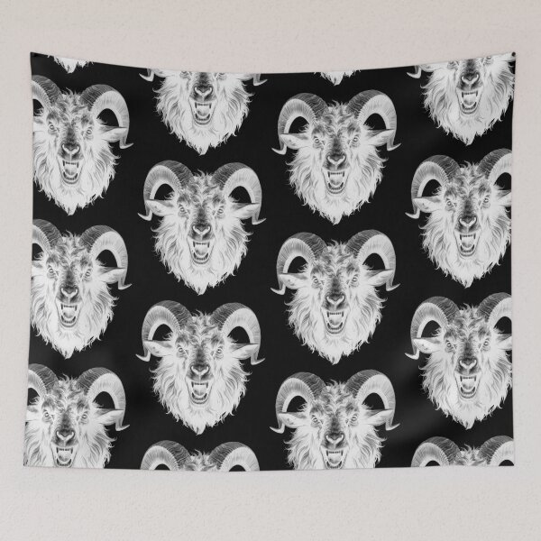 Item preview, billy goat, negative photo effect white designed and sold by LiskoDesign.