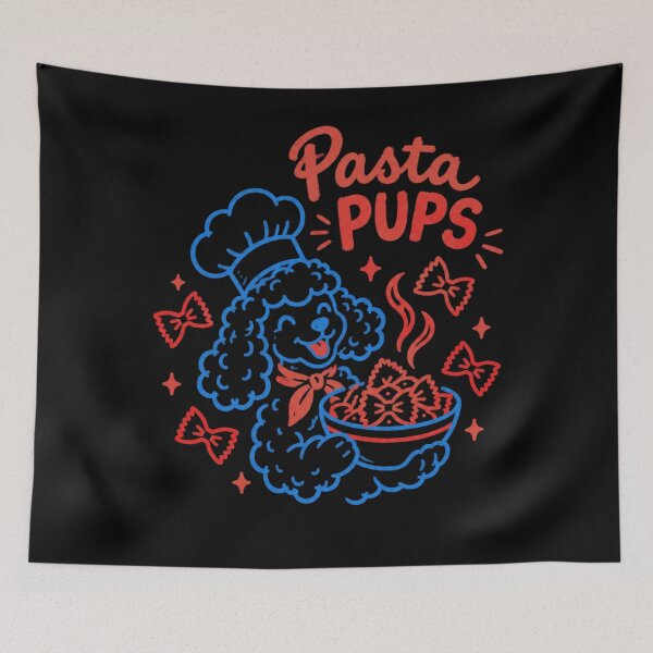Item preview, Pasta Pups Poodle Dog Owner Italian Food Lover Chef Cook designed and sold by FolkGraphics.