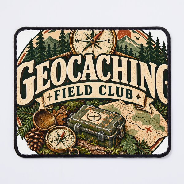 Item preview, Vintage Geocaching Field Club Adventure Badge designed and sold by MysticCanvasAi.
