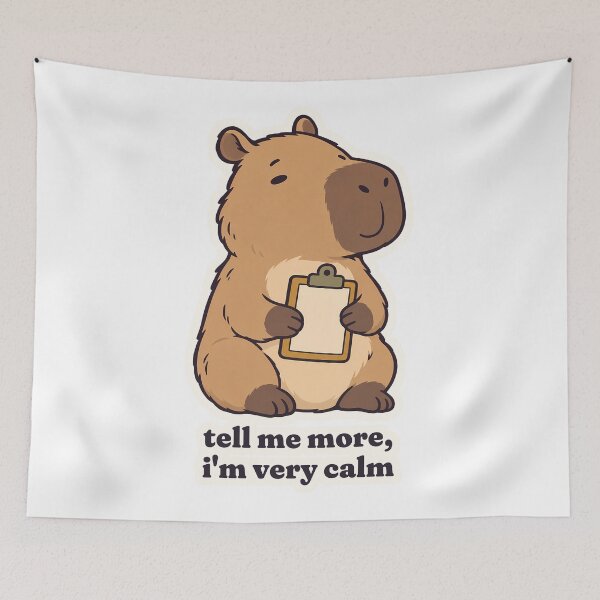Item preview, Calm Capybara Therapist Says Tell Me More designed and sold by OuqCreations.