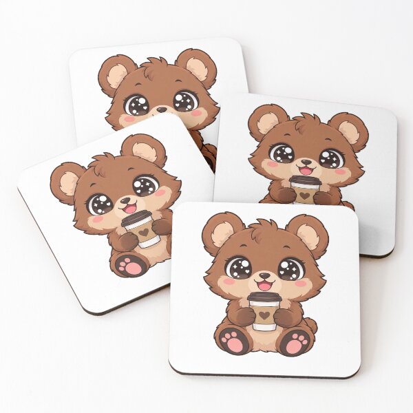 Item preview, Cute Kawaii Bear With Coffee designed and sold by Eternalski.