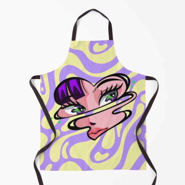 Item preview, Trippy Melting Heart Anime Girl Face - Groovy Psychedelic Pastel Art designed and sold by Billy Morfo™.