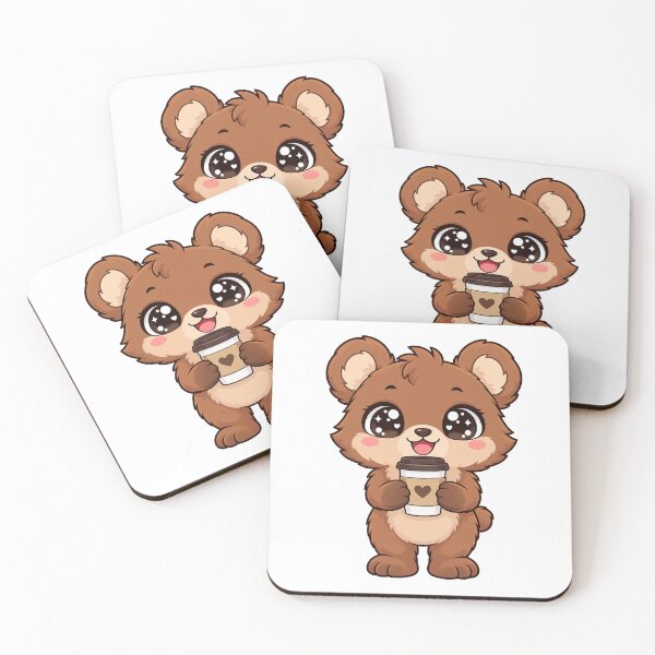 Item preview, Cute Kawaii Bear With Coffee designed and sold by Eternalski.