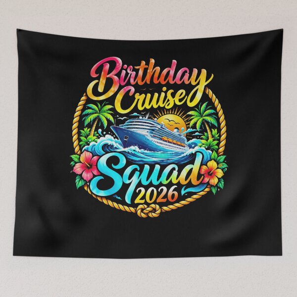 Item preview, Birthday Cruise Squad 2026 Group Travel Celebration Vacation designed and sold by FolkGraphics.