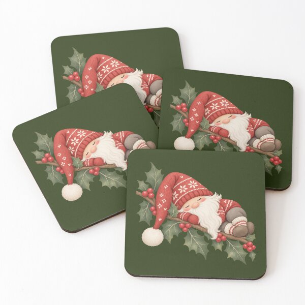 Item preview, Sleeping Christmas elf on holly designed and sold by Kisho.
