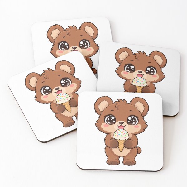 Item preview, Cute Kawaii Bear With Ice Cream designed and sold by Eternalski.