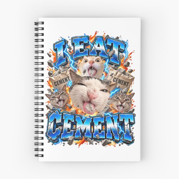 Item preview, I Eat Cement Funny Cats Meme Explosive Chaos Scene designed and sold by dianadouri.