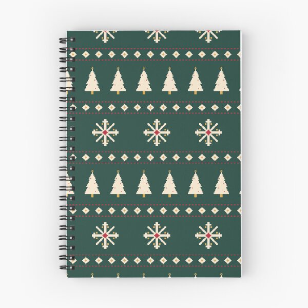 Item preview, Diseño navideño Fair Isle con copos de nieve y árboles nórdicos. designed and sold by 89BLACK.