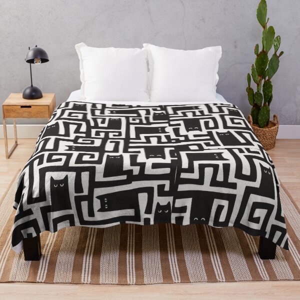 Item preview, Geometric Black Cats Tessellation - Minimalist Escher Style Pattern designed and sold by Billy Morfo™.