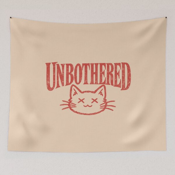 Item preview, Unbothered – Minimal Red Cat Mood designed and sold by AwesomeBeyondLimits.