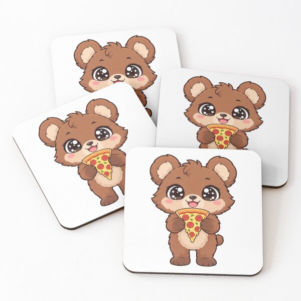 Item preview, Cute Kawaii Bear With Pizza designed and sold by Eternalski.