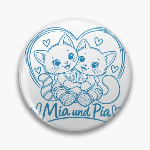 Item preview, HEART IN BLUE No. 1 - From the book series "Mia and Pia - Coloring fun meets cat knowledge - Adventures to color, learn and marvel at". designed and sold by WasserSonneWind.
