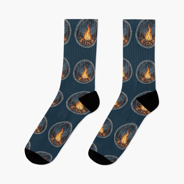 Item preview, Campfire Under the Stars - Vintage Wilderness Night Sky designed and sold by Chroma Dreams .