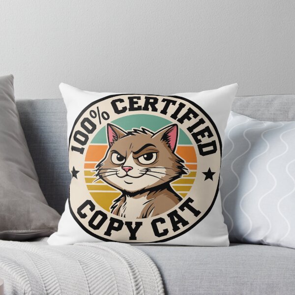 Item preview, 100% Certified Copy Cat Funny Retro Cat Badge Design designed and sold by JPees.