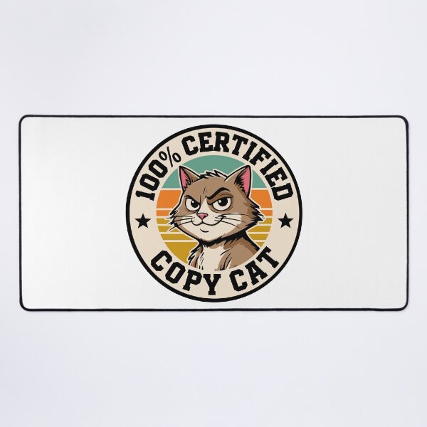 Item preview, 100% Certified Copy Cat Funny Retro Cat Badge Design designed and sold by JPees.