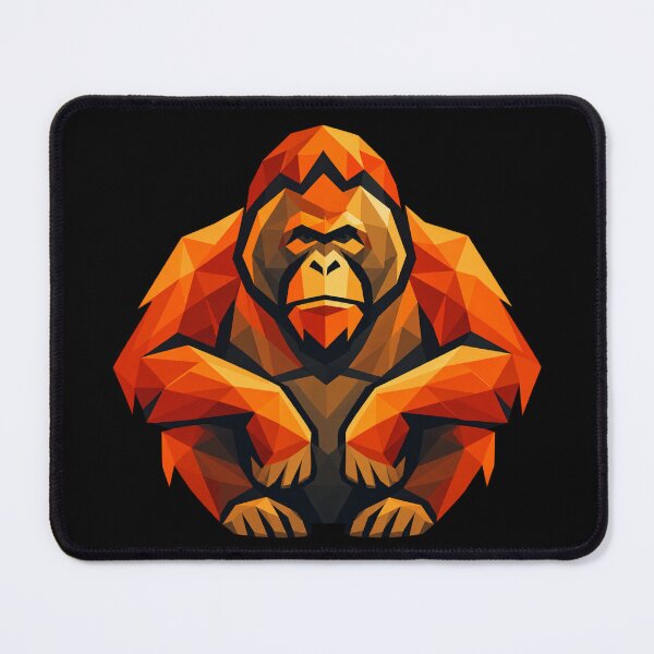 Item preview, Orangutan Geometric Wildlife Art designed and sold by redsharkuk.