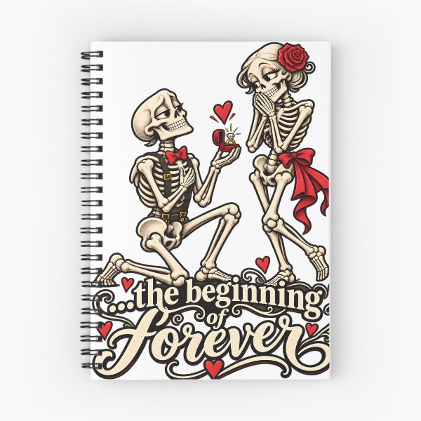 Item preview, Funny Skeleton Couple – The Beginning of Forever designed and sold by Bone & Banter.