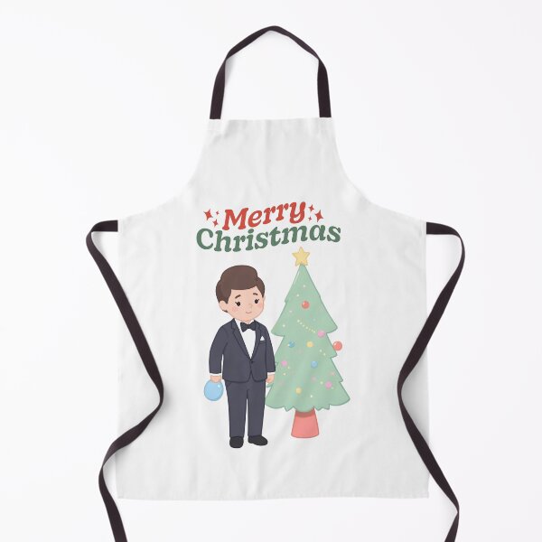 Item preview, Cute Anime Boy Merry Christmas Tree Holiday designed and sold by Inka Moon Design.